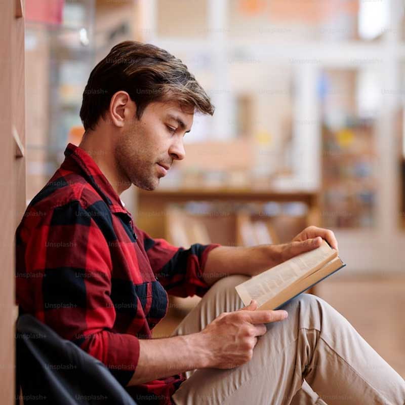 Man Reading Book